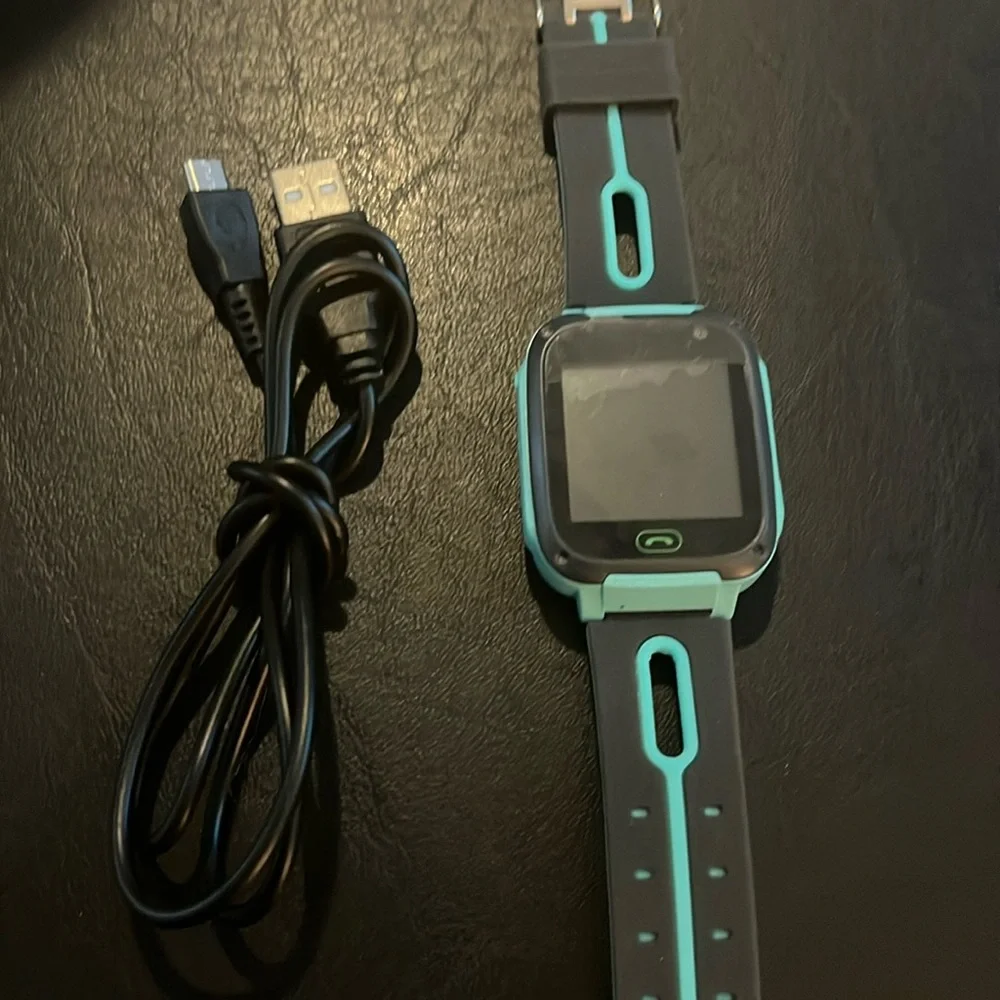 Smart Wearable Light Green and Black Watch